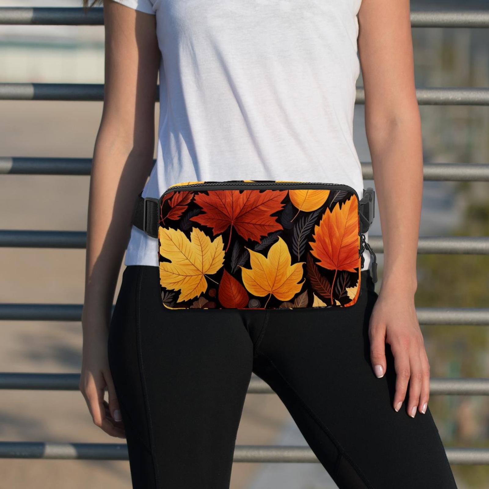 Thanksgiving leaves Waist Pack Running Belt Fanny Packs Lightweight Adjustable with Extension Strap Unisex