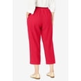 thumbnail image 2 of Woman Within Plus Size 7-Day Elastic-Waist Pull-On Cotton Denim Capri Jeans, 2 of 6