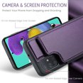 thumbnail image 2 of Mantto Case for Samsung Galaxy A51 4G with Card Holder, Retro PU Leather RFID Blocking Credit Card Slots Double Magnetic Clasp Flip Kickstand Shockproof Phone Cover for Samsung Galaxy A51 4G,Purple, 2 of 9