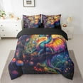thumbnail image 2 of Erosebridal Cartoon Dragon Bedding, Woodland Plant Bed in a Bag, Animal Reversible Bed Set, Super Cozy Bedroom Decorative, 7-Piece, 2 of 6