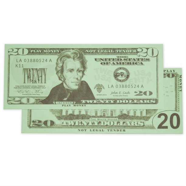 20 bills set of 100 walmart com