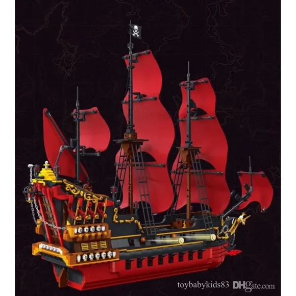 Wholesale Pirate Ship Toy Custom Corsairship Toy Building Bricks model kit Black Pearl Caribbean Pirate Ship Model Build Kit Toys For Children Lepin Christmas Gift
