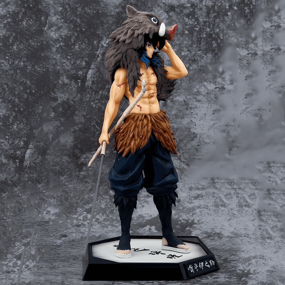 Inosuke Figure Kimetsu No Yaiba Demon Figures Monster Slayer Action Figure Desktop Decoration Gift Anime Fan Collection(32CM/12.7IN)
