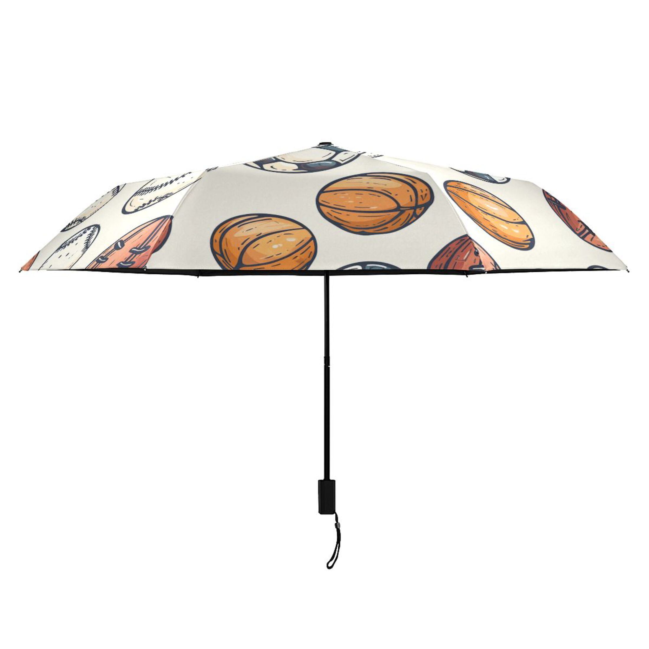 Compact Sun Umbrella Windproof Travel Umbrellas for Rain Strong Portable UV Protection Rugby Baseball Soccer Basketball