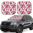 thumbnail image 6 of Kdxio Makeup Print 2-Piece Sun Shade Front Windshield - Foldable Car Front Window Sunshades for Most Sedans SUV Truck, 6 of 6