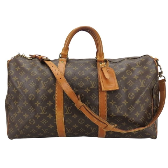 Pre-Owned Louis Vuitton Keepall Bandouliere 50 Boston Bag M41416 Monogram Brown... (Fair)