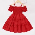 thumbnail image 4 of Mikilon 1-10 Years Girls Sleeveless Ruffled Lace Cake Dress Round-Neck Embroidery Princess Dress, 4 of 7