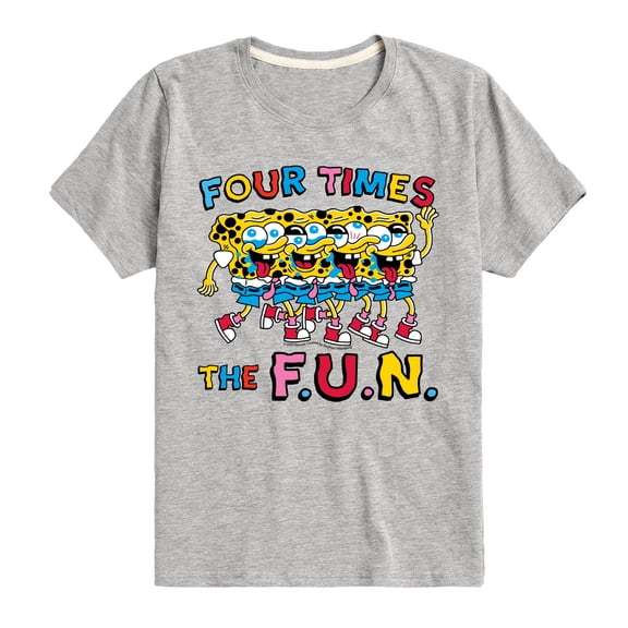 SpongeBob SquarePants - Four Times The Fun - Toddler & Youth Short Sleeve Graphic T-Shirt
