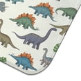thumbnail image 3 of LightColor Cartoon Dinosaurs Leaves Pattern Dish Drying Mat for Kitchen 1 Pack, Ultra Absorbent Microfiber Dishes Drainer Mats,18"x24", 3 of 4