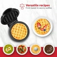 thumbnail image 5 of Holstein Housewares Personal/Mini Waffle Maker, Non-Stick Coating, Black- 4-inch Waffles in Minutes, Hash Browns, Keto, Snacks, Sandwich, Eggs, Easy to Clean, 5 of 10