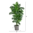 thumbnail image 3 of Nearly Natural 6ft Curvy Parlor Palm Tree in Black & White Natural Jute & Cotton, 3 of 5