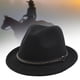 thumbnail image 1 of Sombreros Fedora Gorra de Jazz Accesorio de Disfraz Sombrero de Vaquero Occidental Sombrero de Panamá de ala Ancha para Eventos de cócteles Disfraces Negro Fernando Sombreros Fedora para hombre, 1 of 8