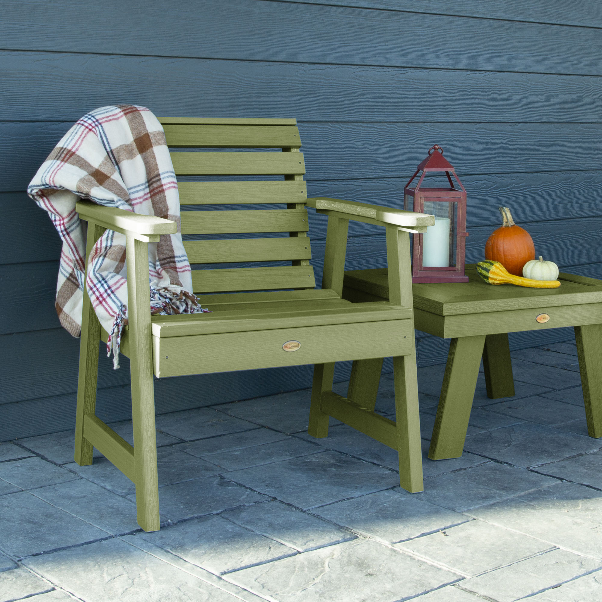 2 Weatherly Garden Chairs with 1 Square Side Table - image 2 of 2
