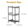 thumbnail image 6 of Wliqien Garden Tool Organizer, 35-Slot Steel Rolling Rack with Wheels, Adjustable Feet Yard Tool Rack for Shovels, Rakes, Brooms and Cleaning Equipment, Efficient Tool Organization System, 6 of 7