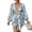 Blue, variant on Jdlsppl Women's V Neck Romper Deep V Neck Jumper Shorts Jumpsuit Sexy Cotton Summer Floral Printed Long Sleeve Puff Sleeve Blue 8-10