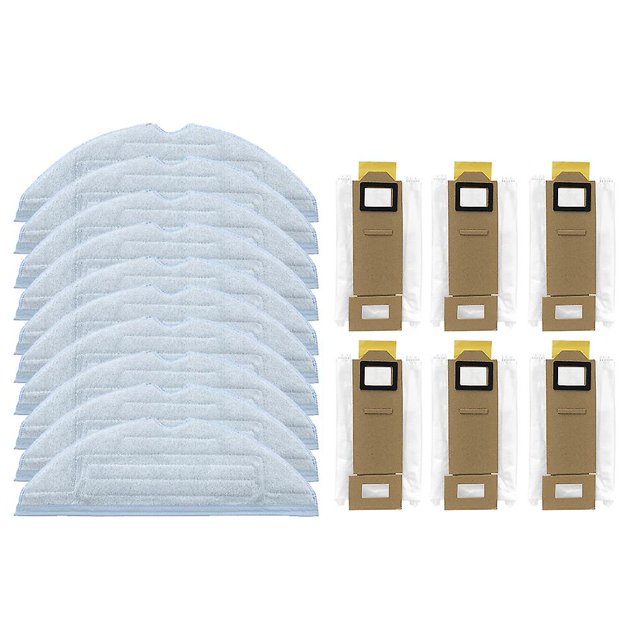 16pcs For Xiaomi Roborock S7 T7s Plus Washable Mop Cloths Dust Bag