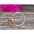 thumbnail image 4 of Milgrain 8x5mm Pear Shape 1.75 Carat Champagne Diamond Moissanite Engagement Ring 10k Rose Gold Wedding Ring Art Deco Antique style, 4 of 5