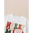 thumbnail image 4 of Liacowi Baby Christmas Romper Classic Letter Embroidery Long Sleeve Bodysuit Newborn Winter Playsuit, 4 of 9