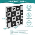 thumbnail image 5 of Hard Shell Ring Binder With Clip Holds 200 Sheets Office Home Organization Black and White Small Hearts, 5 of 10
