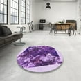 thumbnail image 4 of Ahgly Company Machine Washable Indoor Rectangle Transitional Bright Purple Area Rugs, 7' x 9', 4 of 7