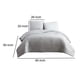 thumbnail image 5 of Juego de ropa de cama Benzara Queen, colcha arrugada de 3 piezas, gris, 5 of 5