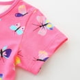 thumbnail image 4 of Hotiary Baby Girls Dress Summer New Knitting Butterfly Print Princess Dress Toddler Kids Round Neck Pullover Short Sleeve A Line Daily Dresses Clothes for 2-7 Years, 4 of 8