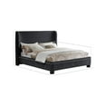thumbnail image 3 of Meridian Furniture Penny Black Chenille Fabric Queen Bed, 3 of 10