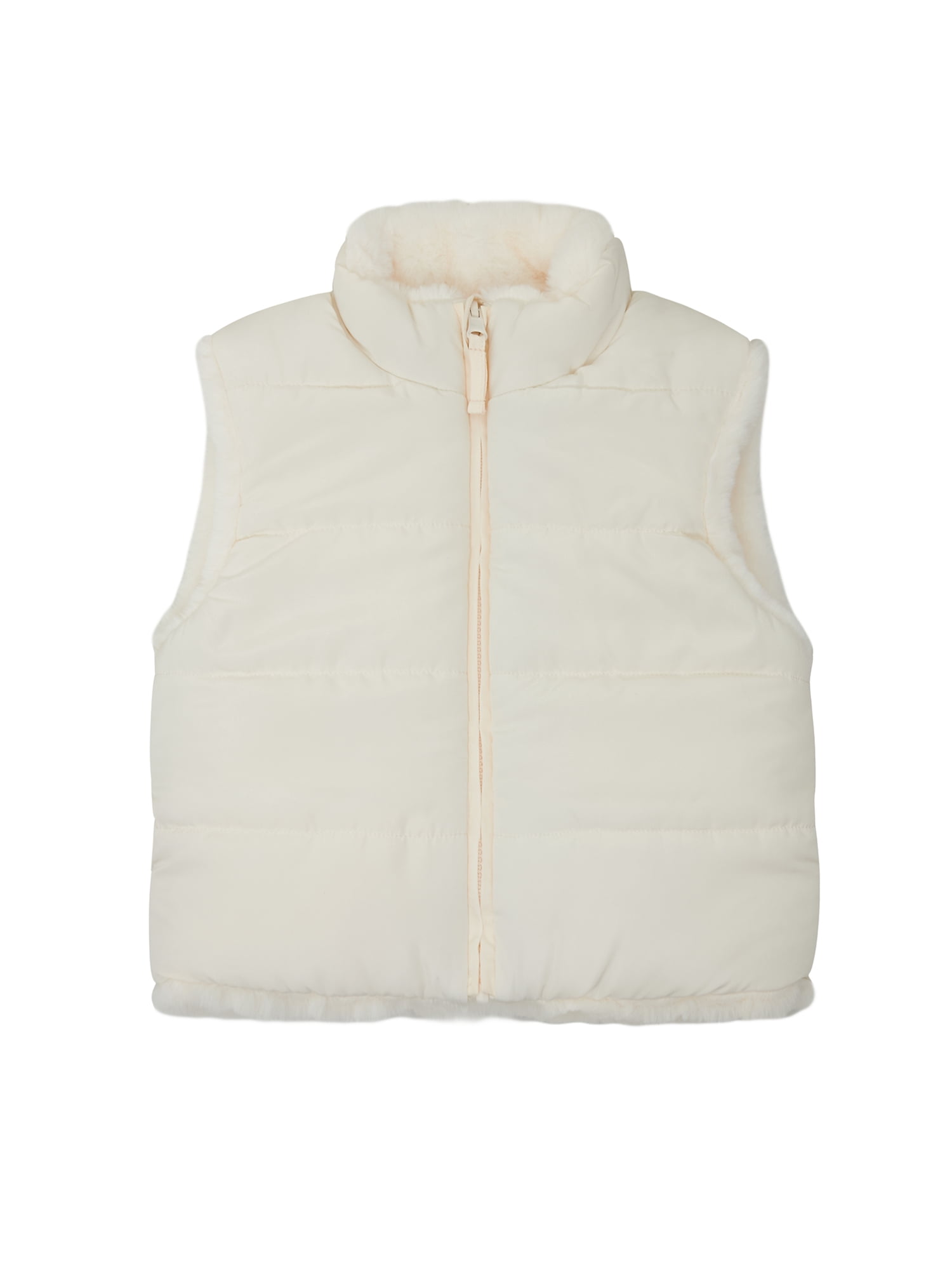 Wonder Nation Toddler Girl Reversible Faux Fur Vest, Sizes 12M-5T