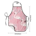 thumbnail image 4 of Naloa 1Pack Adjustable Bib Apron Waterdrop Resistant Cooking Kitchen Aprons for Women Men Chef, Flamingo Print, 4 of 5