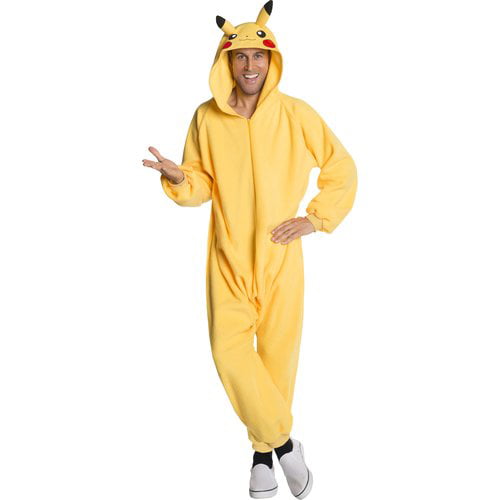 fundament oven speler Pokemon Pikachu Onesie Unisex Adult Halloween Costume - Walmart.com
