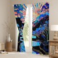 thumbnail image 3 of Homewish Boho Geometric Lines Black Out Curtains,Bohemain Theme Curtains Pack of 2 (42x63 Each),Natural Botanical Pine Bedroom Curtains For Men Women,Microfiber Bedroom Decor, 3 of 6