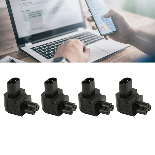 Adaptador de corriente IEC320 C8 a IEC320 C5 adaptador IEC320 C8 a IEC320 C5 Plug and Play 4 piezas para impresora para fuente de alimentación de chasis PDU ANGGREK Otros