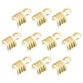 thumbnail image 1 of 400Pack Fold Over Cord Ends, 3x6mm Terminators Crimp End Tips for Leather Ribbon, Gold Tone, 1 of 7