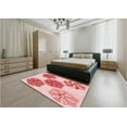 thumbnail image 5 of Ahgly Company Machine Washable Indoor Round Transitional Pink Area Rugs, 8' Round, 5 of 7