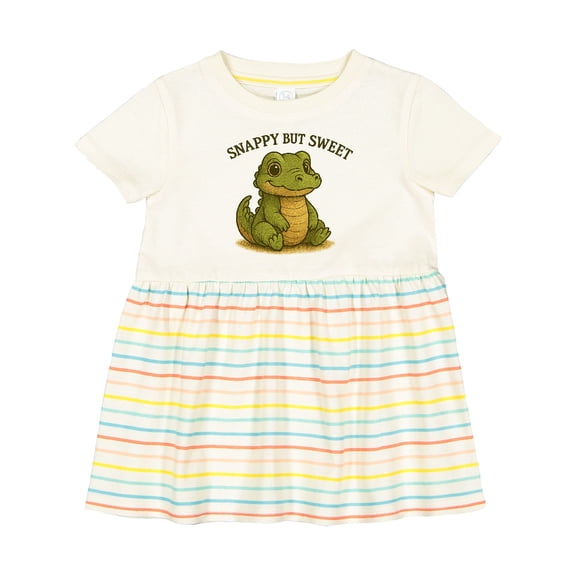 Inktastic Snappy but Sweet Cute Alligator Girls Baby Dress