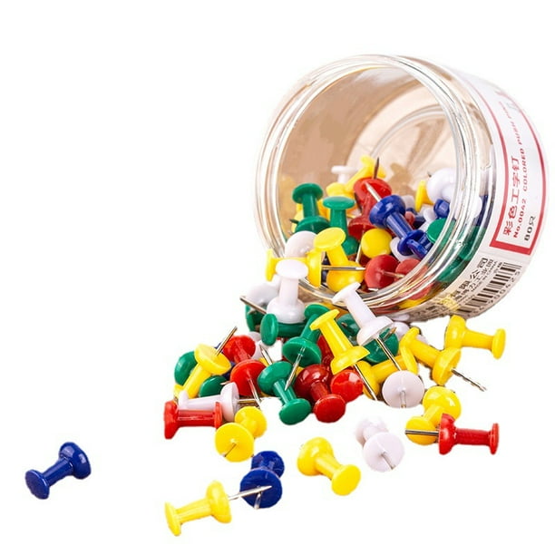 Chinchetas de colores Clavijas de pintura Tablero de corcho Tablero de mensajes Chinchetas Chinchetas 80 Clavos en caja
