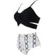 thumbnail image 3 of Traje de baño de cintura alta dividido para mujer, bikini sexy, traje de baño con push-up, conjunto de bikini con vendaje y parte superior de tubo, 3 of 7