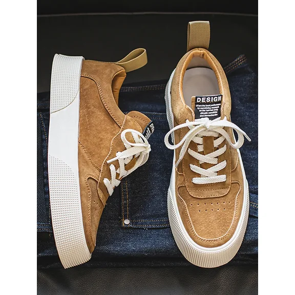Large-size men's lace-up casual sneakers