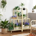 thumbnail image 6 of Danolapsi 3 Tier Gold Ladder Shelf, Bathroom Organizers and Storage, Flower Stand Plant Rack, Freestanding Ladder Shelf for Bathroom Living Room Balcony Kitchen, 6 of 8