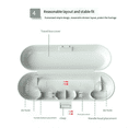 thumbnail image 4 of 2Pcs Protable Electric Toothbrush Travel Box Storage Case for Universal Toothbrush Handle Tooth Brush Heads Holder,White, 4 of 6