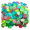 thumbnail image 2 of Glow in the Dark Garden Stones Rocks - 100PCS Outdoor Walkway Decor Night Glow Stones, Glowing Rocks for Garden Lawn Yard, Walkway, Pathway, Potted Plants, Fish Tank, Aquarium (Hot Pink), 2 of 8