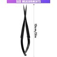thumbnail image 4 of Cross Edge Spring Scissors 5 Inch straight Stainless Steel Precision Eyebrow & Eyelash Shaping & Trimming Scissor, Snips Squeeze, Embroidery, Knitting Micro Tip Craft Scissors (Black), 4 of 18