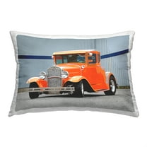 Stupell Industries Orange Antique Car Decorative Printed Throw Pillow, 14 x 20