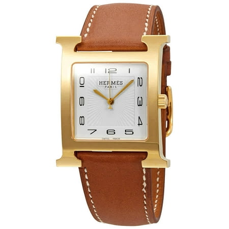 Hermes Heure H White Dial Ladies Leather Watch 036844WW00