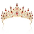 thumbnail image 1 of Tiara Crown CIEHER, oro y rojo, boda, baile de graduación, quinceañera, 1 of 8