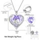 thumbnail image 2 of Juwaliy Collar de Corazón para Mujer para Hija Hermana Plata de Ley 925 Púrpura Claro Alejandrita Piedra de Nacimiento de Junio Dije Joyería Navidad Mother's Day Regalo, 2 of 7