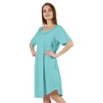 thumbnail image 4 of Inkmeso Nightgowns for WoMen's Short Sleeve W/ Round Neck Nightdress Jersey Tunic Loungewear, 4 of 7