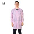 thumbnail image 2 of Overoles antiestáticos unisex ESD abrigo de laboratorio con botones y solapa M Rosa, 2 of 5