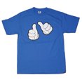 thumbnail image 1 of Pulgares arriba camiseta gráfica azul, 2xl Cartoon Apparel Camiseta de manga corta, 1 of 1