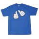 thumbnail image 1 of Pulgares arriba camiseta gráfica azul, mediano Cartoon Apparel Camiseta de manga corta, 1 of 1